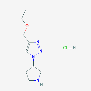 molecular formula C9H17ClN4O B8102711 4-(Ethoxymethyl)-1-pyrrolidin-3-yltriazole;hydrochloride 