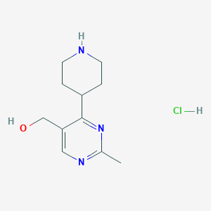 (2-Methyl-4-piperidin-4-ylpyrimidin-5-yl)methanol;hydrochloride