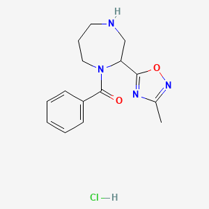 [2-(3-Methyl-1,2,4-oxadiazol-5-yl)-1,4-diazepan-1-yl]-phenylmethanone;hydrochloride