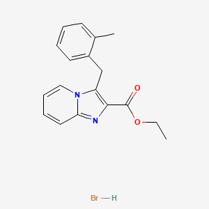 Ethyl 3-[(2-methylphenyl)methyl]imidazo[1,2-a]pyridine-2-carboxylate;hydrobromide
