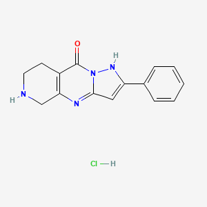 5-Phenyl-2,6,7,12-tetrazatricyclo[7.4.0.03,7]trideca-1(9),2,4-trien-8-one;hydrochloride