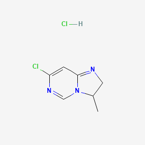 molecular formula C7H9Cl2N3 B8102829 7-Chloro-3-methyl-2,3-dihydroimidazo[1,2-c]pyrimidine;hydrochloride 