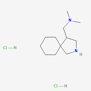 molecular formula C12H26Cl2N2 B8102831 1-(2-azaspiro[4.5]decan-4-yl)-N,N-dimethylmethanamine;dihydrochloride 