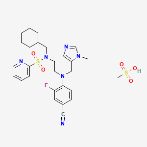 molecular formula C27H35FN6O5S2 B8102942 FGTI-2734 (mesylate) 