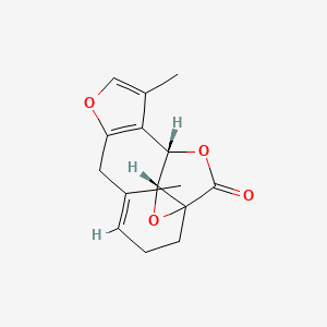 molecular formula C15H16O4 B8103013 (4Z,12S,13R)-5,10-dimethyl-8,14,16-trioxatetracyclo[10.2.2.01,13.07,11]hexadeca-4,7(11),9-trien-15-one 