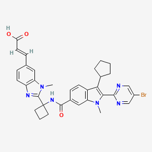 molecular formula C34H33BrN6O3 B8103036 德拉布韦 CAS No. 1221574-24-8