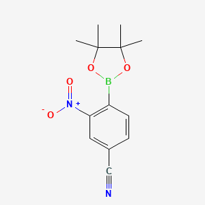 molecular formula C13H15BN2O4 B8103061 3-Nitro-4-(tetramethyl-1,3,2-dioxaborolan-2-yl)benzonitrile CAS No. 775351-58-1