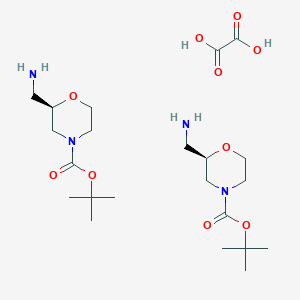 tert-butyl (2R)-2-(aminomethyl)morpholine-4-carboxylate;oxalic acid