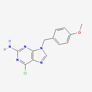 molecular formula C13H12ClN5O B8103204 6-Chloro-2-amino-9-(4-methoxybenzyl)-9H-purine 