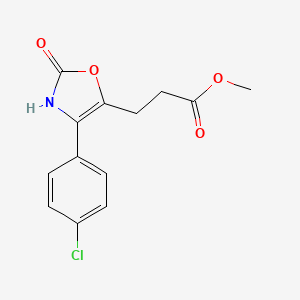 molecular formula C13H12ClNO4 B8103214 Methyl 4-(4-chlorophenyl)-2-oxo-4-oxazoline-5-propionate 