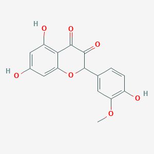 molecular formula C16H12O7 B8103222 5,7-Dihydroxy-2-(4-hydroxy-3-methoxyphenyl)-2H-1-benzopyran-3,4-dione 