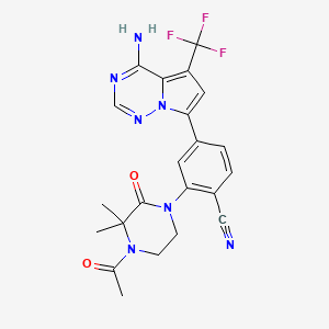molecular formula C22H20F3N7O2 B8103256 PI3Kdelta-IN-1 