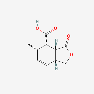molecular formula C10H12O4 B8103355 (3Ar,7ar,4s,5s)-1,3,3a,4,5,7a-hexahydro-5-methyl-3-oxoisobenzofuran-4-carboxylic acid 