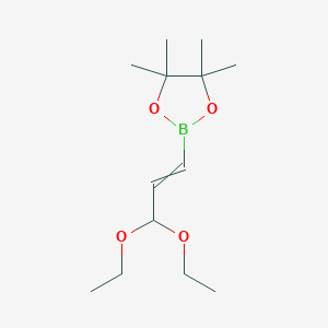 molecular formula C13H25BO4 B8103363 2-(3,3-Diethoxy-1-propen-1-YL)-4,4,5,5-tetramethyl-1,3,2-dioxaborolane 