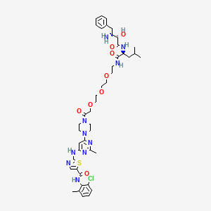 molecular formula C44H59ClN10O8S B8103384 Sniper(abl)-020 