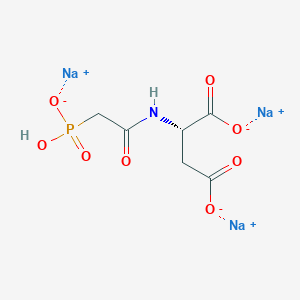 molecular formula C6H7NNa3O8P B8103399 Sparfosic acid (trisodium) 