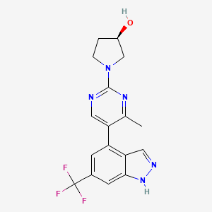 (R)-1-(4-Methyl-5-(6-(trifluoromethyl)-1H-indazol-4-yl)pyrimidin-2-yl)pyrrolidin-3-ol