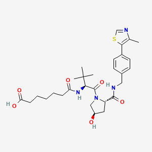 molecular formula C29H40N4O6S B8103583 (S,R,S)-AHPC-amido-C5-acid 