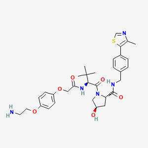 molecular formula C32H41N5O6S B8103590 (S,R,S)-AHPC-O-Ph-PEG1-NH2 