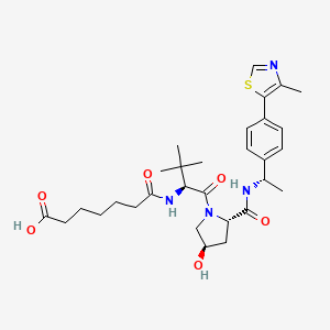 molecular formula C30H42N4O6S B8103606 (S,R,S)-AHPC-Me-C5-COOH 
