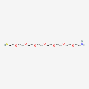 molecular formula C16H35NO7S B8103619 HS-Peg7-CH2CH2NH2 