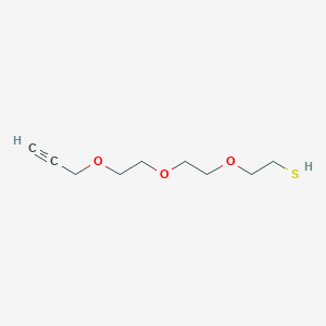 molecular formula C9H16O3S B8103672 Propargyl-PEG3-SH 