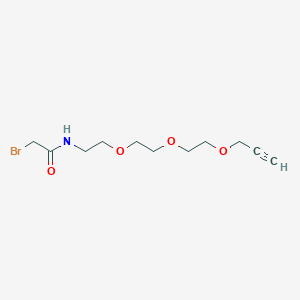 molecular formula C11H18BrNO4 B8103701 Bromoacetamide-PEG3-propargyl 