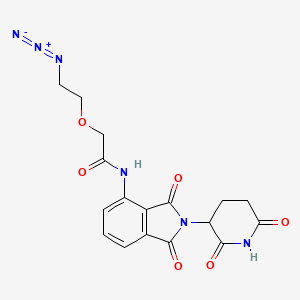 molecular formula C17H16N6O6 B8103736 Pomalidomide-PEG1-azide 