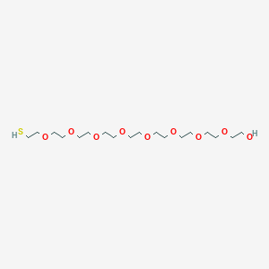 molecular formula C18H38O9S B8103774 Thiol-PEG9-alcohol 