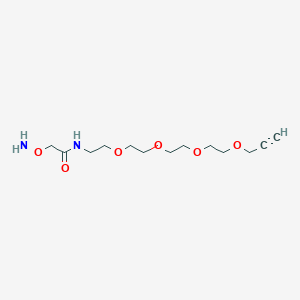 molecular formula C13H24N2O6 B8103932 Aminooxy-amido-PEG4-propargyl 