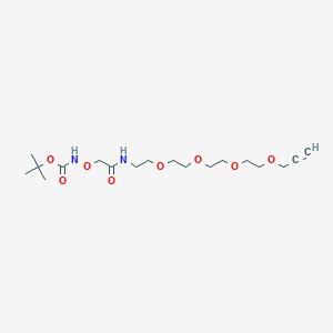 molecular formula C18H32N2O8 B8103937 Boc-aminooxy-amide-PEG4-propargyl 