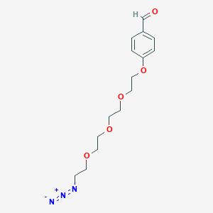 molecular formula C15H21N3O5 B8103946 Benzaldehyde-PEG4-azide 