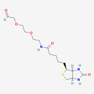 molecular formula C16H27N3O5S B8103958 Biotin-PEG2-C1-aldehyde 
