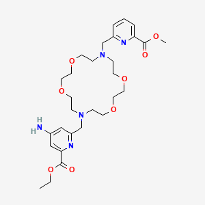 molecular formula C29H43N5O8 B8103990 Macropa-NH2 diester 