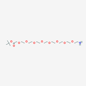 molecular formula C22H45NO10 B8104052 NH2-PEG8-C1-Boc 