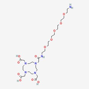 molecular formula C28H54N6O12 B8104076 DOTA-PEG5-amine 