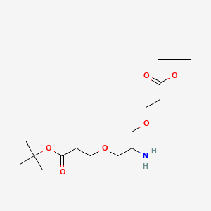 molecular formula C17H33NO6 B8104219 NH-bis(C1-PEG1-Boc) 