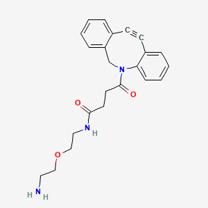 molecular formula C23H25N3O3 B8104261 DBCO-PEG1-amine 