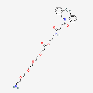 molecular formula C33H43N3O8 B8104294 DBCO-C3-PEG4-amine 
