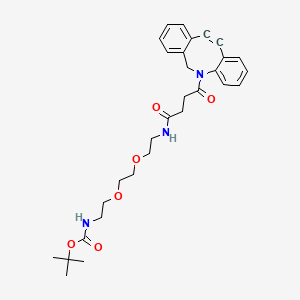 molecular formula C30H37N3O6 B8104303 DBCO-PEG2-NH-Boc 
