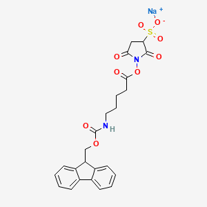 molecular formula C24H23N2NaO9S B8104374 Fmoc-NH-pentanoic acid-NHS-SO3Na 