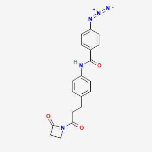 molecular formula C19H17N5O3 B8104377 AZD-CO-C2-Ph-amido-Ph-azide 