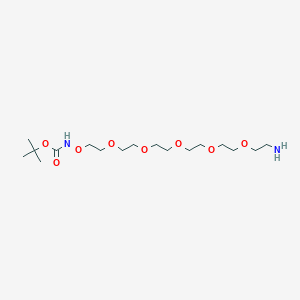 molecular formula C17H36N2O8 B8104450 Boc-Aminooxy-PEG5-amine 
