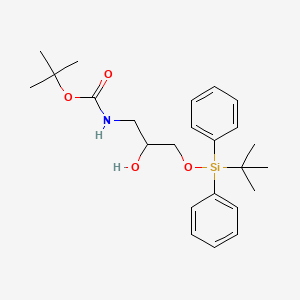 molecular formula C24H35NO4Si B8104533 Tert-butyl (3-((tert-butyldiphenylsilyl)oxy)-2-hydroxypropyl)carbamate 
