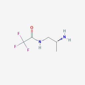 molecular formula C5H9F3N2O B8104557 (R)-N-(2-Aminopropyl)-2,2,2-trifluoroacetamide 