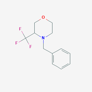 molecular formula C12H14F3NO B8104590 4-Benzyl-3-(trifluoromethyl)morpholine 