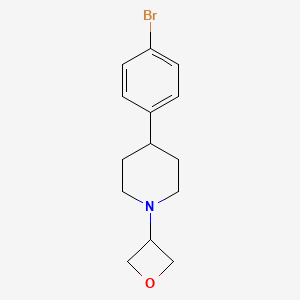molecular formula C14H18BrNO B8104598 4-(4-Bromophenyl)-1-(oxetan-3-yl)piperidine 