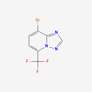 molecular formula C7H3BrF3N3 B8104626 8-Bromo-5-(trifluoromethyl)-[1,2,4]triazolo[1,5-a]pyridine 