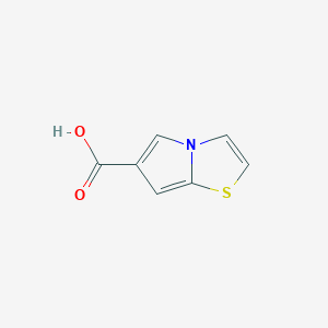 molecular formula C7H5NO2S B8104637 Pyrrolo[2,1-b][1,3]thiazole-6-carboxylic acid 