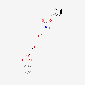 molecular formula C21H27NO7S B8104651 Carbamic acid, N-[2-[2-[2-[[(4-methylphenyl)sulfonyl]oxy]ethoxy]ethoxy]ethyl]-, phenylmethyl ester CAS No. 2098983-15-2